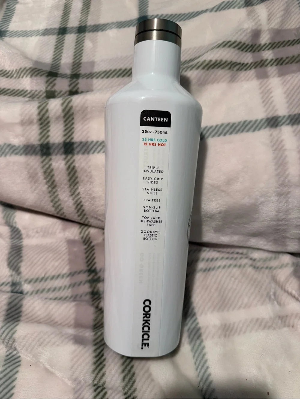 Corkcicle White Insulated Canteen Bottle